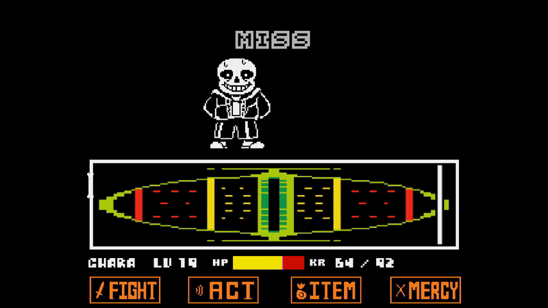 Sans the skeleton says, "sounds strange, but before all this i was secretly hoping we could be friends. i always thought the anomaly was doing this cause they were unhappy. and when they got what they wanted, they would stop."

He then fires a bevy of skull-shaped laser cannons at the player's red cursor.